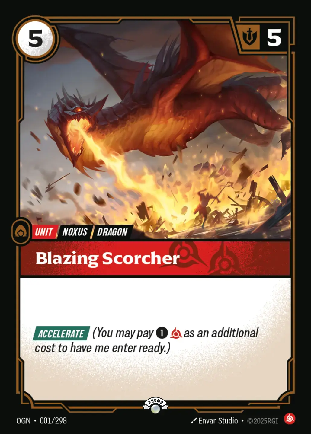 Blazing Scorcher - OGN-001-p - Promotional Cards - Riftbound card